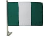 CAR FLAG: Nigeria, 12" x 18" High Quality Polyester Car Flag