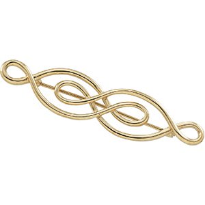54.00X13.00 Mm 14K Yellow Gold Brooch by