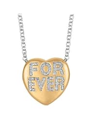 Sweethearts® Heart Shaped Necklace Pendant Yellow Gold Plated/Sterling Silver 650271