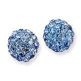 Sterling Silver Blue Swarovski Crystal Earrings