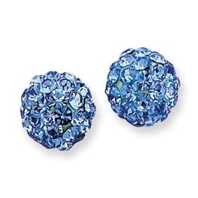 Sterling Silver Blue Swarovski Crystal Earrings