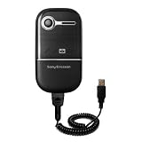 Coiled Power Hot Sync and Charge USB Data Cable w/ Tip Exchange for the Sony Ericsson z258c - Gomadic Brand