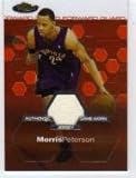 2002-03 Finest #149 Morris Peterson - Toronto Raptors (Piece of Authentic Game-Worn Jersey - Serial #d to 999) (Basketball Cards)