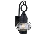 Onion - 1 Light Medium Nautical Outdoor Lighting Wall Lamp Fixture - Textured Black - B2543