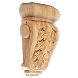 Jeffrey Alexander Acanthus Corbel (CORP-1CH) 1-1/2 x 2-3/4 x 4-1/2, Cherry