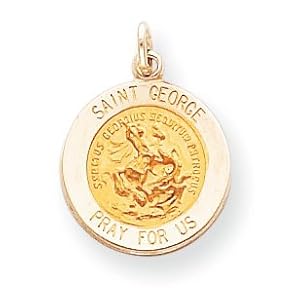 14k Saint George Medal Charm by