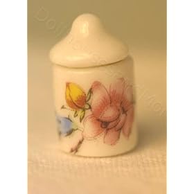 <b>Miniature Covered Cannister in Porcelain</b>