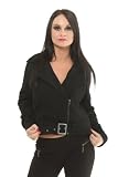 Perpetual Vogue Black Cropped Motorcycle Style Jacket
