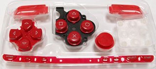 Sony PSP 2000 Series Button Set - Red [customize] [repair part] [video game]