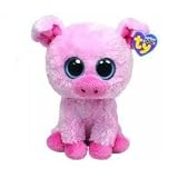 Ty Beanie Boo Baby - Corky - Plush Pink Pig