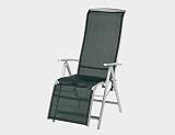 Siena Garden Alu-Relax Denver Aluminiumgestell silber, Tetilene-Gewebe schwarz