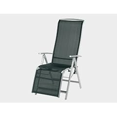Siena Garden Alu-Relax Denver Aluminiumgestell silber, Tetilene-Gewebe schwarz