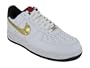 Nike Men's NIKE AIR FORCE 1 '07 BASKETBALL SHOES 10 (WHITE/MET GOLD/OBSIDIAN)
