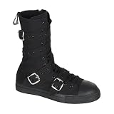 Demonia Men's TYRANT-204ST, Canvas Calf Strap Steel Toe Sneaker Boot