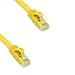 Kentek 100 Feet FT CAT6A UTP Patch Cable 24 AWG 600 MHz 10G 10Gbps Category 6a Unshielded Twisted Pair Snagless Molded Boot Ethernet RJ45 Network Internet Cord Yellow