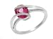 9CT WHITE GOLD COATED TOPAZ PURE PINK LADIES RING