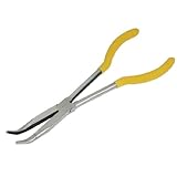 uxcell　ニードルノーズプライヤー　黄、黒　便利なツール　炭素鋼、プラスチック　滑り止めグリップ　配線の切断