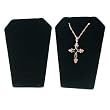 2 Black Velvet Necklace Pendant Chain Earring Display Stands