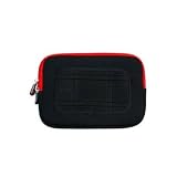 Dell Inspiron DUO iD-4495 10.1 Inch Netbook Laptop Neoprene Sleeve Case with Internal Hidden Pocket, Color Black / Red + NuVur ™ Keychain (ND10MSR1)