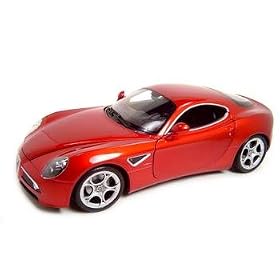 Alfa Romeo 8C Competizione Red Diecast Model 1:18 Bburago