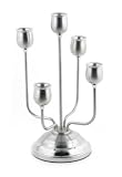 5 Light Stainless Steel Candelabra / Candlesticks Holder - Fine StainlessLUX Decor for Your Enjoyment