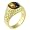 Men's Solitaire Smoky Quartz Genuine Nature Stone Tiger Eye Ring, Size: 8-13