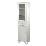 American Bath Factory W2-2076-WH-2-OB - Cape Mansion Apothecary in Weathered White w/ Classic Bun Feet, Old World Bronze Accents