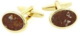 Elegant and unusual bloodstone cufflinks with presentation box