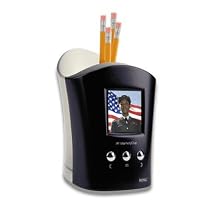 Royal Machines PF Memory Cup Holder 1.5-Inch LCD Viewer Personal Digital Picture Frame with Pencil Cup
