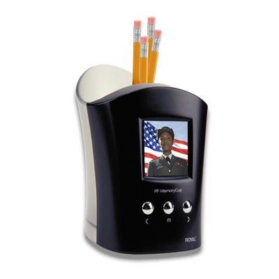 Royal Machines PF Memory Cup Holder 1.5-Inch LCD Viewer Personal Digital Picture Frame with Pencil Cup