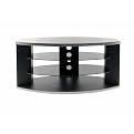 Metro Entertainment Center - Black with Silver Accents