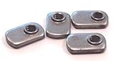 1/4-20 Tab Weld Nuts / Offset Hole Design / Steel / Plain / 1,000 Pc. Carton