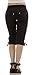 Classic Designs Womens Stretch Poplin Elastic Waist Cargo Capri (S-3X)