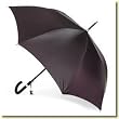 Totes - Adult Black Satin Auto Open Stick Umbrella