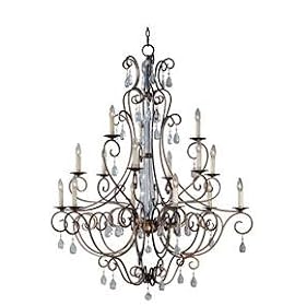 Maxim Lighting 12027AD Hampton 15 Light Large Foyer Chandelier in Auburn Dusk