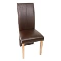 Esszimmerstuhl Polsterstuhl Massiv Buche Braun - 6132-BBr - F��e Buche - Bezug Braun