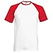 Fruit Of The Loom Mens Short Sleeve Baseball T-Shirt