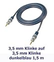Klinke 3,5mm stereo auf Klinke 3,5mm stereo HQ 1,5m dunkelblau
