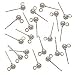 Jewelry : Silver Plated Earrings Ball Post & Ring 4mm (20)