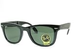 Ray Ban RB4105 Folding Wayfarer Sunglasses - 601 Glossy Black (G-15XLT Lens) - 50mm