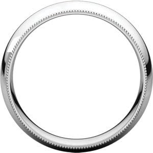 Sterling Silver Comfort Fit Milgrain Band, Size 7 / 06.00 mm