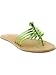 Gap Girl's Field Goal Green Strappy Metallic Flip Flops