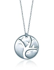 Alex Woo Tree of Life in Sterling Silver Disc Pendant Necklace