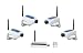 LYD W213ED4 2.4GHz Digital Wireless Security with 4 Digital Cameras, Motion Detection and Alarms