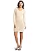 Sofie Women's Cashmere V-Neck Long Sleeve Sweater Dress, Oatmeal, Small