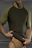 C-in2 2008 Kinetic Mesh Crew Neck T-Shirt for Men - Dark Green