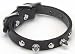 Leather Spike Collar Black 3/8x14