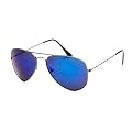 Pilotenbrille Pornobrille US-Cop Aviator Brille blauspiegelnd