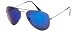 Pilotenbrille mit blau verspiegelten Gl&auml;sern. Der Klassiker der 70er und 80er Jahre ist immer noch voll im Trend.