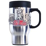 Mississippi Rebels Stainless Steel & Pewter Travel Mug